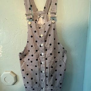Forever 21 polka dot overall skirt